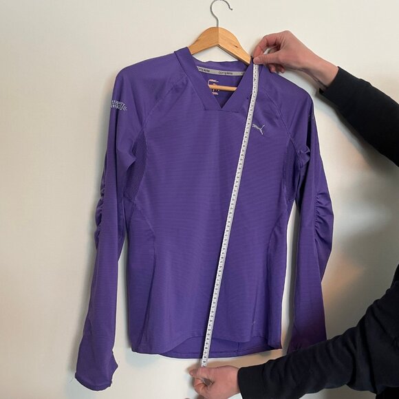 Puma. Long Sleeve Shirt. Bright Purple Color. Size Medium. Womens. - Picture 5 of 7